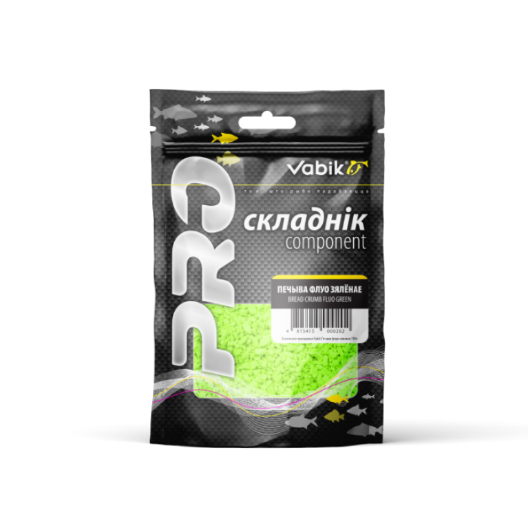 Компонент прикормки Vabik Печиво флуо зеленое 150г