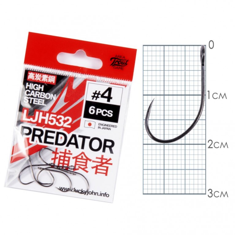 Крючки Lucky John PREDATOR сер. LJH532 разм.004 6шт. Крючки Lucky John PREDATOR сер. LJH532 разм.004 6шт.