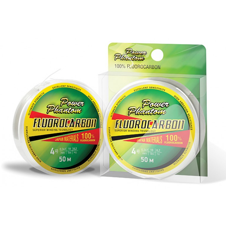 Леска Power Phantom Fluorocarbon,1,0 0,16мм, 2,1 кг,прозрачный, 30м