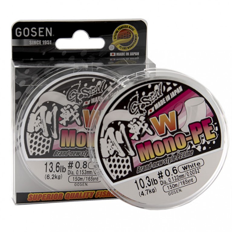 Шнур Gosen W Mono PE 150m White
